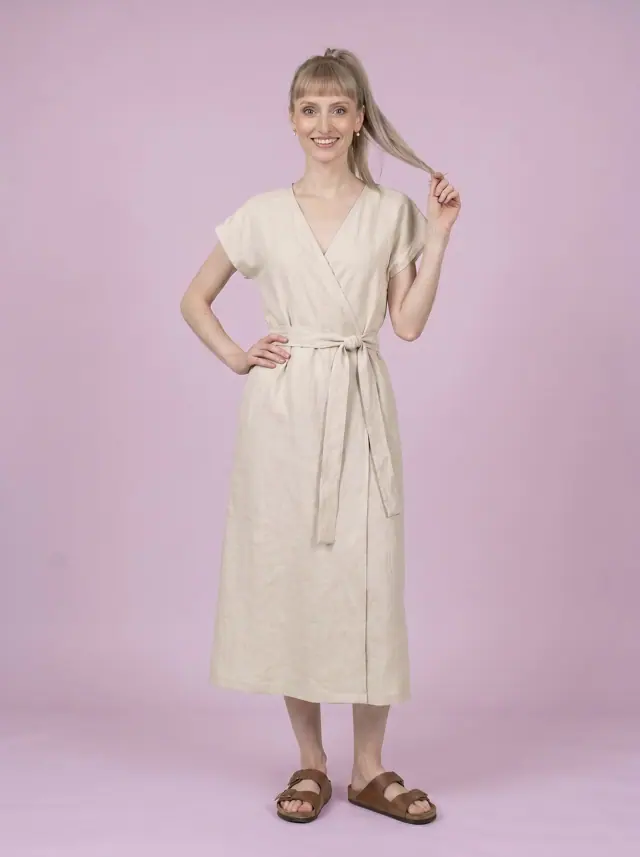Dress detail and full-length editorial product view