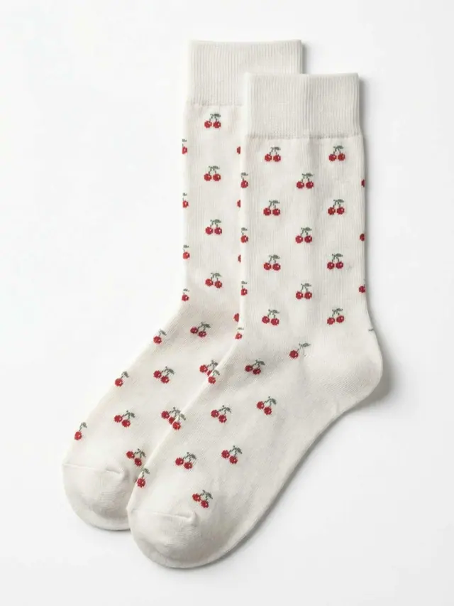Neutral socks on a soft neutral background
