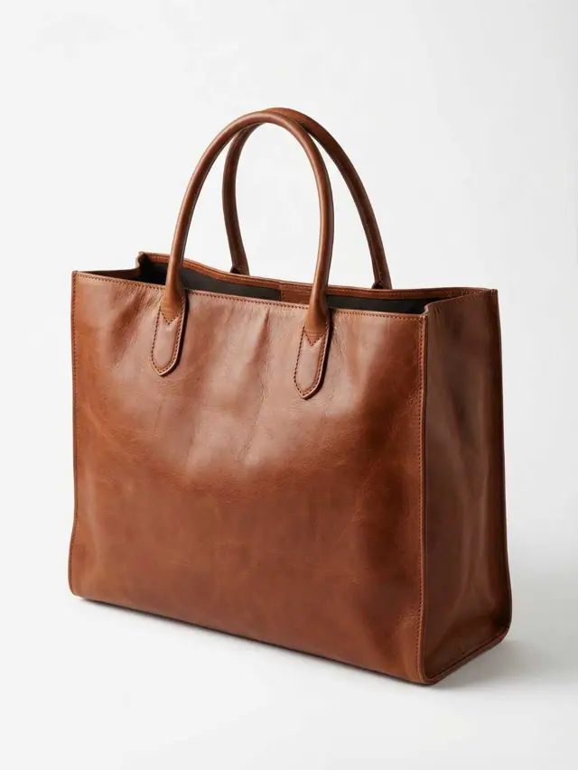 Canvas tote bag in an editorial product studio